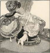 &Amp;Quot;Die Sonnenuhr&Amp;Quot; (The Sundial) Illustrated By Franz Von Bayros (1908)