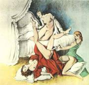 A Triad Of Tribads Illustration By Margit Gaál (C. 1934)