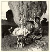 Inspecting The Caddie's Equipment Illustrated By Franz Von Bayros (1912)