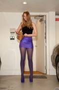 Purple Pencil Skirt (X/Post R/Pencilskirts)