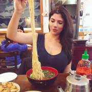 Emily Barry With Some Noodles