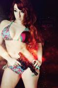 It's Raining Neon: Mandalorian Bikini