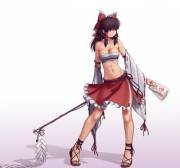 Reimu Ready For Bullet Hookup (Hatater) [Touhou]