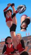 Trap Cheerleader Supporting The Team (X-Post /R/Bdsm_Artwork)