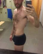 Standing In A Locker Room