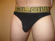 Andrew Christian Black Blow Thong - First Post