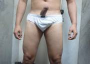 White Underwear By Pierre Cardin - Dick Out!