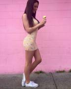 [Non-Nude] Tight Dress And Chucks