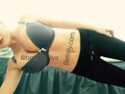 Beth Lily Side Planking Boobs