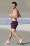 Taylor Lautner On The Beach