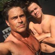 Rob Lowe With This Son, John Owen Lowe - American Actors
