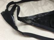 Dirty Black Lace Thong Panties.