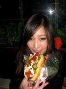 About To Enjoy A Hotdog