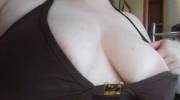 Exposing Both, With Big Areolas [Gif]
