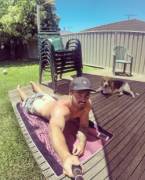 A Man. A Dog. And A Selfie Stick.