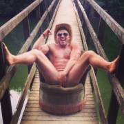Naked, Stuck In A Chair, In The Middle Of A Bridge ..... I Wont Bother Asking Why!