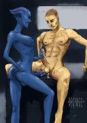 Liara Claiming Shephards Ass