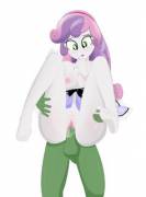 Sweetie Belle &Amp;Amp;Amp; Anon (Artist: Rainbownspeedash)
