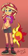 Sunset Shimmer, Flashing The Goods (Artist: Horsecat)