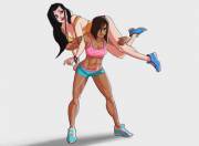 Korra &Amp;Amp;Amp; Asami: Workout Partners (Abrosiis)