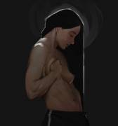 Buff Girl Shoving Her Hands Down Her Pants (Albasnipple)