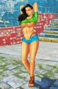 Laura Matsuda Posing For The Camera On The Streets Of Rio De Janeiro (Red_Pyramid) ...