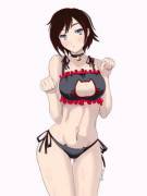 Ruby Cat Keyhole Outfit (Scattyjester On Deviantart)