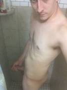 Playing With (M)Y Hard Cock In A Steamy Shower