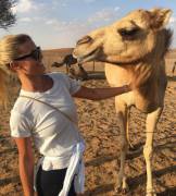 Nina Agdal And Camel Say Hello