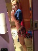 Glasses As Wide As Her Waist