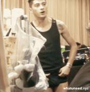 Zayn Malik Of One Direction Bugles In Underwear