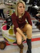 Mom Was Confused Why I Wanted To Click A Picture Of Her Trying On Some Boots