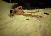 Me Splashing Around The Snow