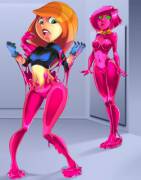 Kim Possible Struggling To Resist Against The Pink Ooze, Jellax. (X-Post /R/Stuckhentai)