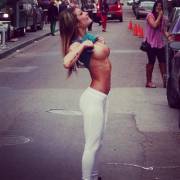 Flashing Her Tits For Those Precious Beads