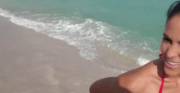 Jasmine Caro Flashing Her Boobs On The Beach [Gif]