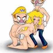 Wario And Waluigi Get Some Time With The Princess.