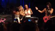 Two Girls Kissing While Another One Flashes Her Boobs In A Steel Panther Concert ...
