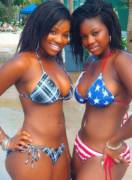 Wearing Red White And Blue