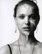 Natalie Portman Black And White Cumslut (Oc)