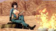 Fallout Elizabeth Reading By The Fire(Eddyproductions)