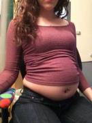 Stuffed So Full Her Clothes Can't Contain Her