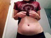 Before/After Tonights Stuffing, My Poor Belly Was Pushed To Its Limit :(