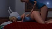 Finn Pounds Fionna Doggy-Style On The Bed, Updated! (Hipminky)