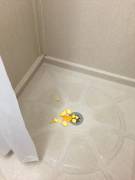 First Ever College Dorm Showerorange. Had To Make Due.