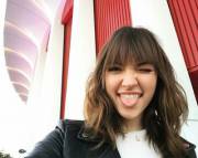 Violett Beane Tongue Wink