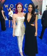 Caity Lotz &Amp;Amp;Amp; Candice Patton At Wonder Woman Premiere