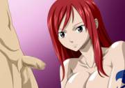 Erza Giving A Handjob
