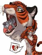 Thinking With His Stomach [Furry][Oral][Soft][Size Difference][Willing][M/M]