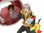 Spark Snacking On The Go. [Soft][Oral][M/F][Human][Pokemon]